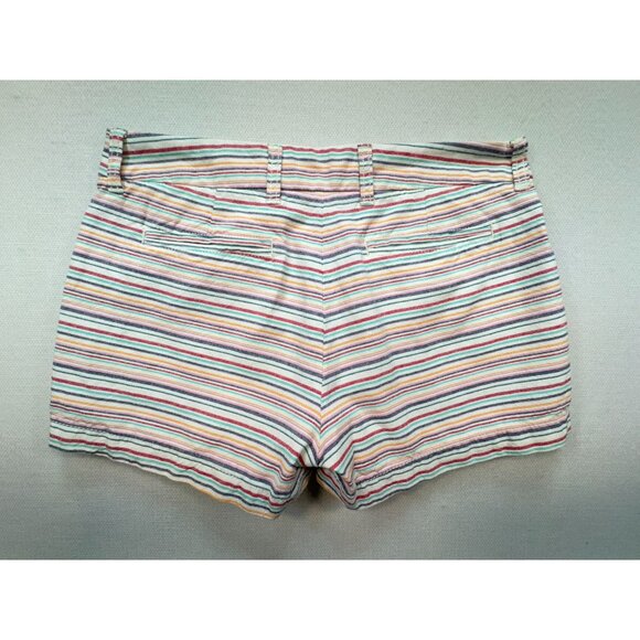 Khakis By Gap Women's Girlfriend 3 Inch Shorts Stretch Stripe Sz 6/28 Multicolor - Picture 9 of 11